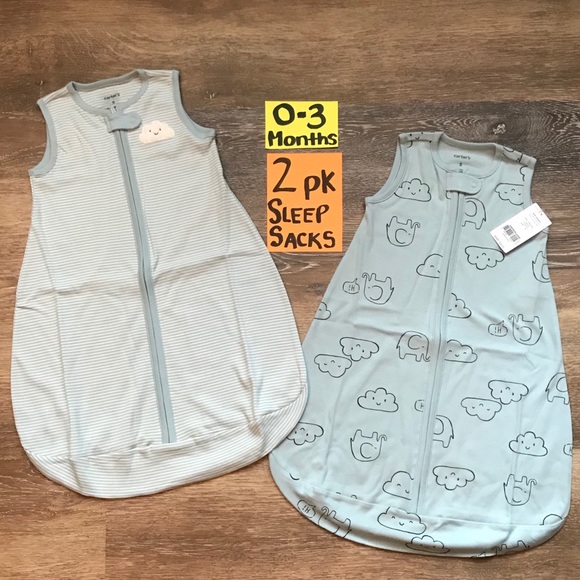 Carter's Other - 2 pack NWT Carter’s Sleep Sacks size Small (0-3M)